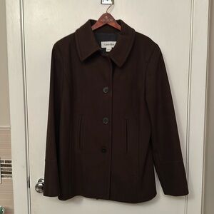 Calvin Klein Wool Cashmere Blend Coat Women 
Size 10